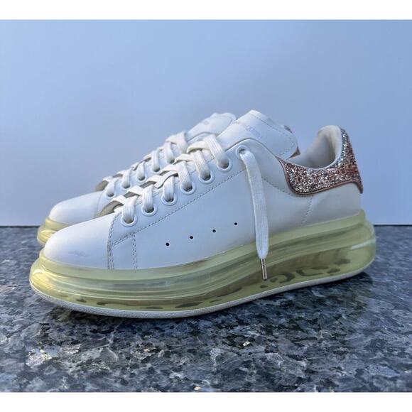 Alexander McQueen unisex Oversized Sneaker Clear Sole - White Womens Size EU 40 - Picture 2 of 13